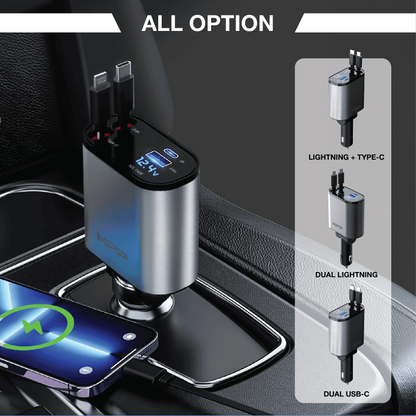 MPP® 4-IN-1 CAR CHARGER  ADAPTER POWERFUL FAST CHARGING THE NEWEST 2025 MPP014